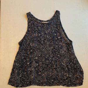 H&M printed flowy tank, size XS